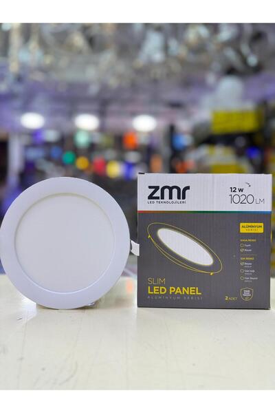 ZMR İkili Paket 12W Beyaz Kasa Slim Panel Armatür ( BEYAZ IŞIK )