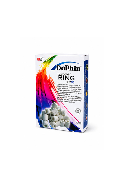 Dophin وسائط ترشيح سيراميكية 400 جرام مع كيس شبكي لفلتر حوض السمك الحيوي، منز...