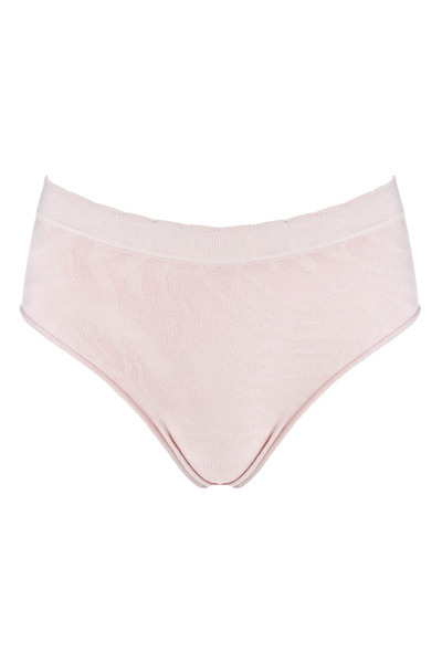 Zumzeria Nude Pink Seamless Zebra Briefs with Wide Elastic for Women - One Size