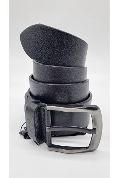 Seçkin Original Genuine Leather Black Men's Jeans Belt