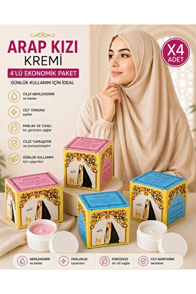 Akbulut Baharat Arap Kızı Kremi 4’lü Set 2 Mavi 2 Pembe Nemlendirici & Cilt T...