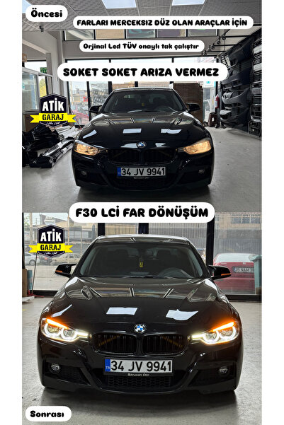 ATİK GARAJ F30 LCİ FAR ( ESKİ FARLARI HALOJEN FAR SARI AMPUL OLANLAR uyumlu )