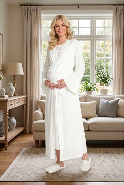 Lohussa New Season Ecru Double-Breasted Summer Full Length Stylish Design Sho...