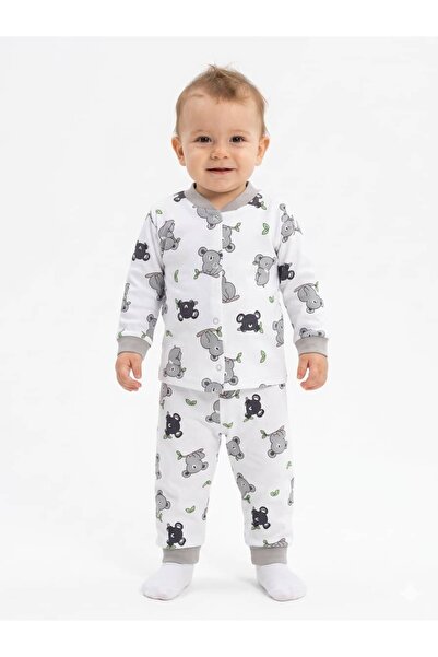 KapsülBebek Koala Patterned 2-Piece Unisex Baby Pajama Set - 100% Cotton