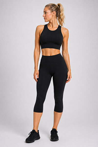 TWINTICKS Žensko sportsko odelo, poliamidne kapri leggins, set s grudnjakom, ...