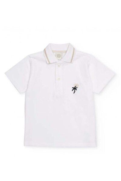 Tuc Tuc Boy's Polo Collar T-Shirt 2-8 Years Ecru