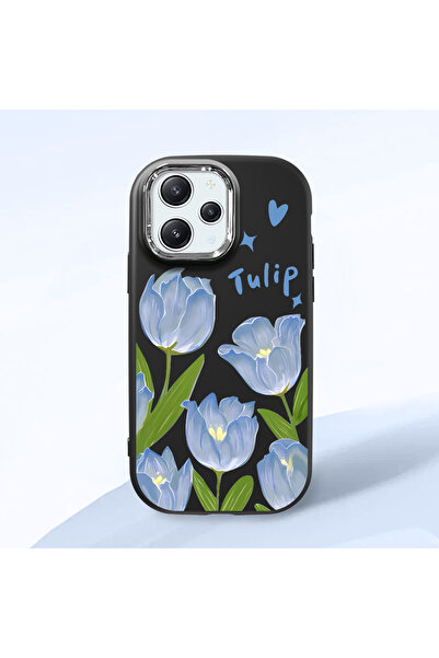 CASEVIBE Redmi 12 4G/5G Uyumlu Lale desenli darbeye dayanıklı kılıf