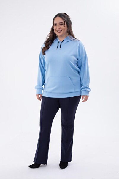 Roxxlen Women's Plus Size Front Seam Pants