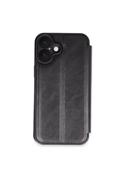 TakÇalıştır Apple iPhone 16 Plus Compatible Case Flip Cover - Black