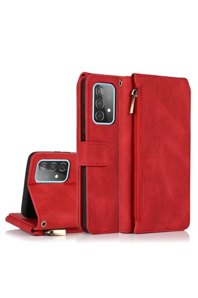 sscase Zipper Back Flip Θήκη Πορτοφόλι Red (Samsung Galaxy A52/A52s)