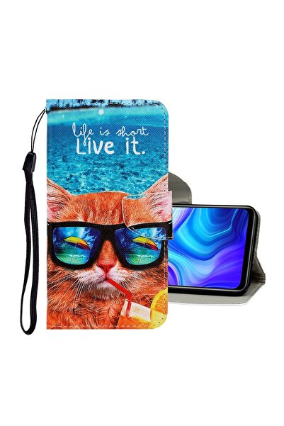 sscase Colored Drawing Θήκη Πορτοφόλι Underwater Cat (Xiaomi Redmi 9C)