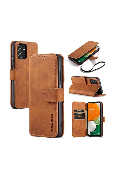 sscase DG.MING Retro Oil Edge Flip Leather θήκη Πορτοφόλι Brown (Samsung Gala...