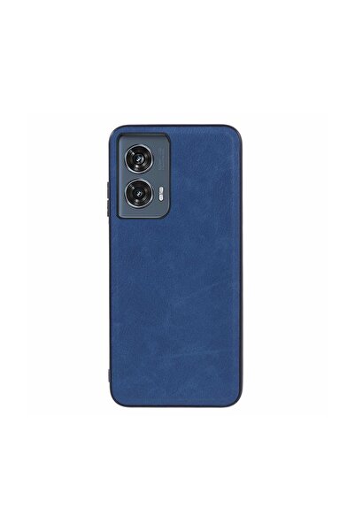 sscase Leather Coated Σκληρή Θήκη Blue (Motorola Edge 50 Fusion 5G)