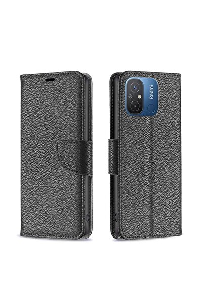 sscase Pure Color Θήκη Πορτοφόλι Black (Xiaomi Redmi 12C)