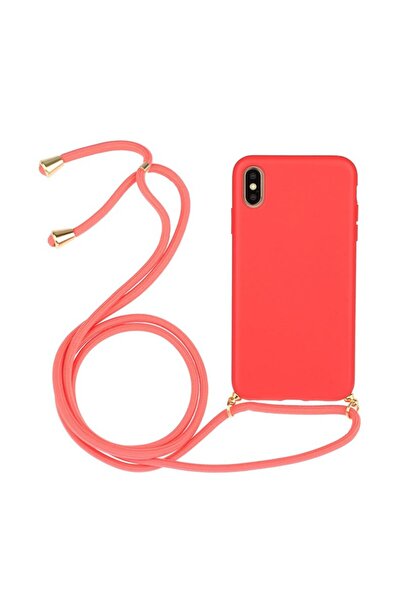 sscase Wheat Straw Θήκη Σιλικόνης με Λουράκι Red (Apple iPhone X/Xs)