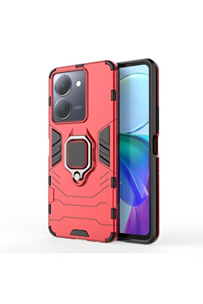 sscase Magnetic Ring Σκληρή Θήκη με Δαχτυλίδι Red (Vivo Y36 4G)