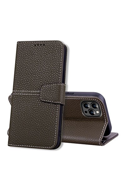 sscase Litchi RFID Leather Θήκη Πορτοφόλι Khaki (Apple iPhone 14 Pro)
