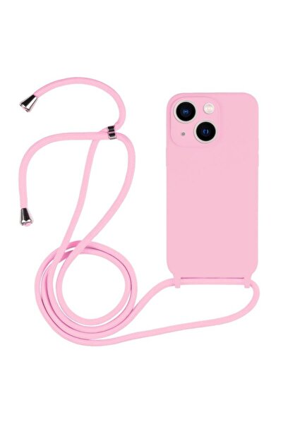 sscase Liquid Color Θήκη Σιλικόνης με Λουράκι Pink (Apple iPhone 13)