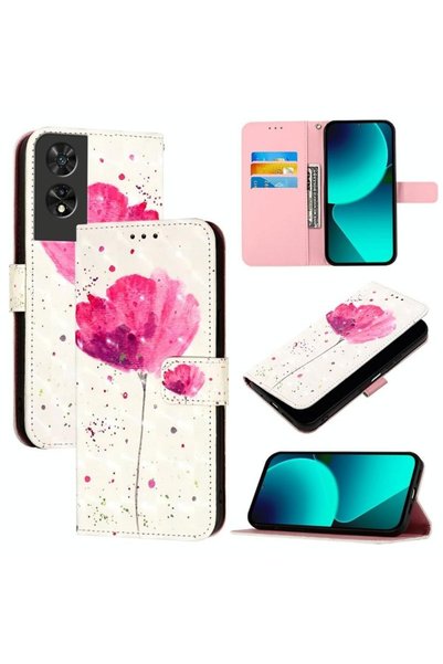 sscase 3D Painting Pattern Θήκη Πορτοφόλι Flower (TCL 505)