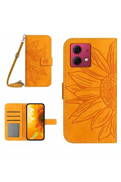 sscase Sun Flower Θήκη Πορτοφόλι με Λουράκι Yellow (Motorola Edge 40 Neo)