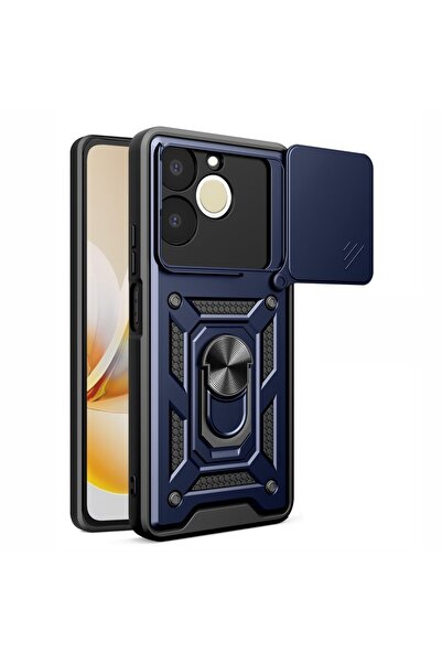 sscase Rotary Camera Lid Σκληρή Θήκη με Δαχτυλίδι Blue (Realme Note 70T 4G)