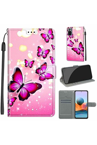 sscase Colored Drawing Θήκη Πορτοφόλι Pink Butterflies (Xiaomi Redmi Note 10 ...