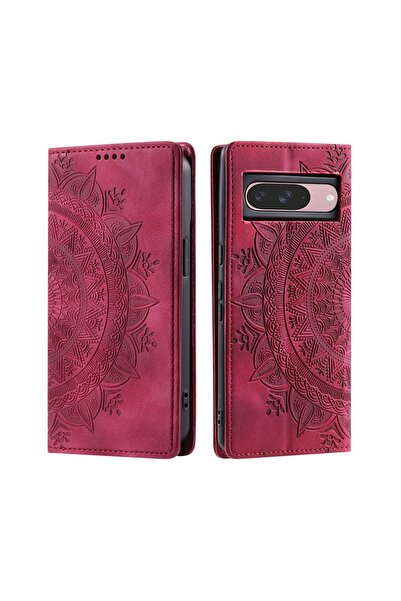 sscase Mandala Flower Θήκη Βιβλίο Wine Red (Google Pixel 9 5G/9 Pro 5G)
