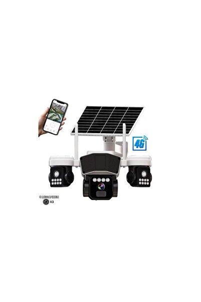 OEM Camera Supraveghere 4G Crocodil – 3 Camere Rotative, 8K UHD si Panou Solar