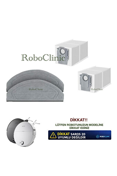 Roboclinic كيس غبار بديل متوافق مع مكنسة روبوروك ساروس 20 سونيك الروبوتية، مم...