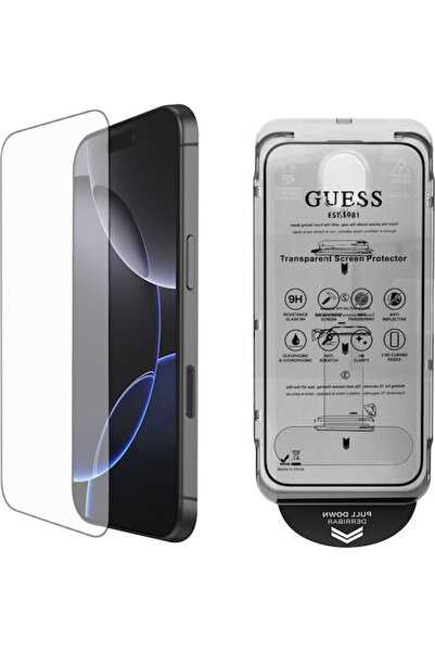 Guess 2.5D Σκληρυμένο Γυαλί Μαύρο (iPhone 16 Pro)