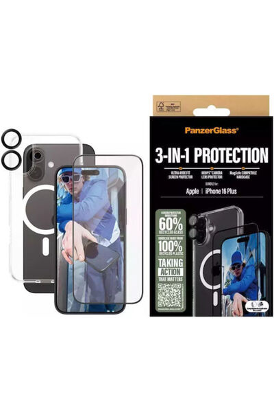 Panzer Glass Panzerglass Πακέτο 3 σε 1 Iphone 16 Plus 6.7 " Σκληρή Θήκη D3o +...