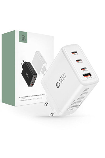 Tech-Protect Φορτιστής χωρίς καλώδιο GaN με θύρα USB-A και 3 θύρες USB-C, Παρ...