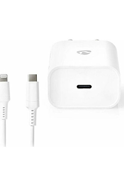 Nedis Φορτιστής με Θύρα USB-C και Καλώδιο USB-C σε Lightning 20W Power Delive...