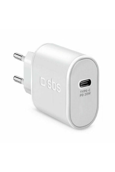 SBS Φορτιστής Χωρίς Καλώδιο με Θύρα USB-C, Παροχή Ισχύος 20W, Λευκό (TETR1CPD20)