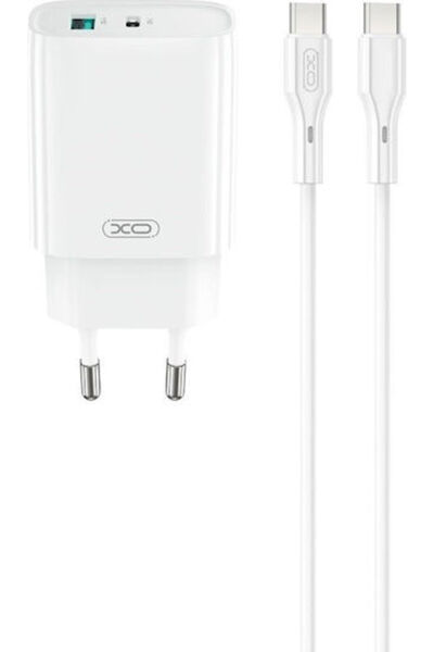 Xo Φορτιστής με θύρα USB-A και θύρα USB-C και καλώδιο USB-C - USB-C, 30W Powe...