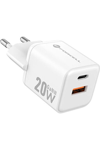 Forcell Φορτιστής χωρίς καλώδιο GaN με θύρα USB-A και θύρα USB-C, 20W Power D...