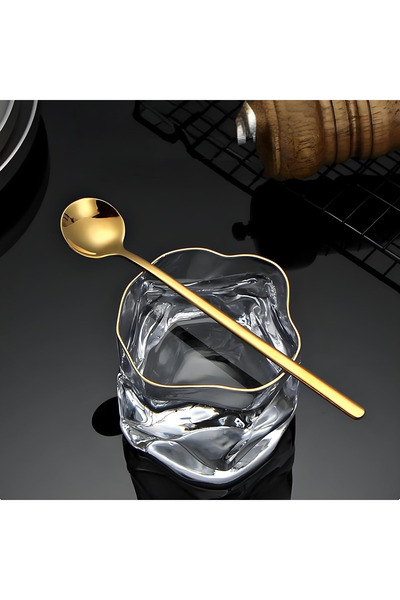 Zorix Gold Teaspoons Set of 6 Coffee Ice Cream Dessert Pastry Sugar Spoons