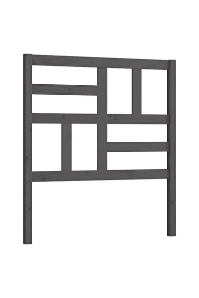vidaxl Bedside table, gray, 106x4x104 cm, solid pine wood