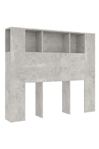vidaxl Headboard cabinet, concrete grey, 120x18.5x102.5 cm