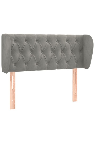 vidaxl Light grey headboard with wings 103x23x78/88 cm Velvet