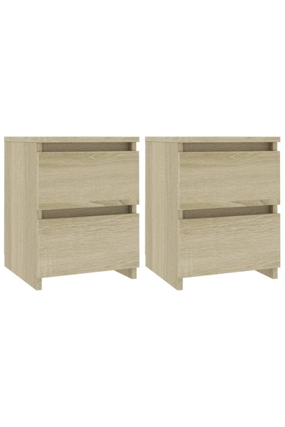 vidaxl Noptiere, 2 buc., stejar sonoma, 30x30x40 cm, lemn prelucrat