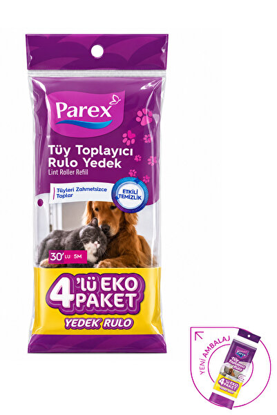 Parex Premium Tüy Toplayıcı 12'li Yedek Rulo ve Aparat + Şeffaf Kapak Paketi