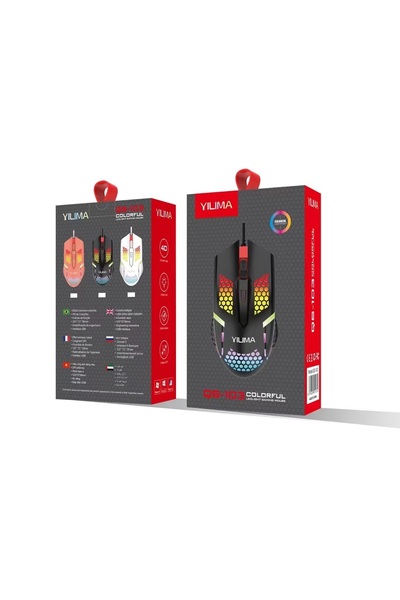 YILIMA QS-103 Renkli RGB Işıklı Kablolu Oyun Faresi