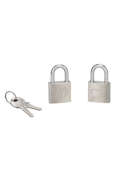 THIRARD Set de 2 lacăte cu cheie, LOVE 5 (Cupidon/inimă)