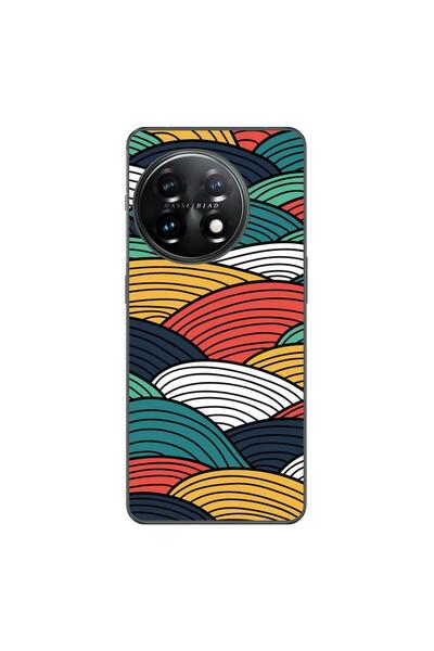 OEM Husa compatibila cu OnePlus 11 Silicon Gel Tpu Model Abstract Striped Peaks