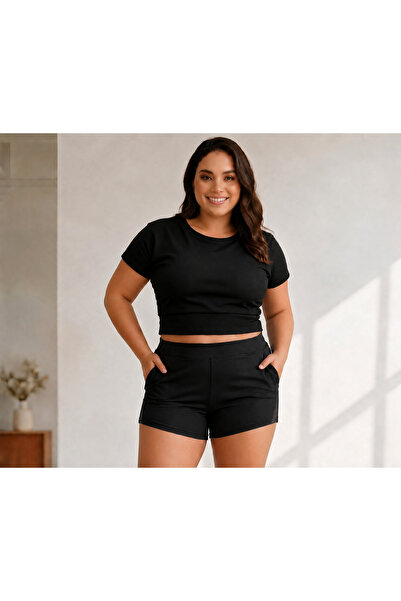 sngl Kadın Büyük Beden Mini Şort 3xl 4xl 5xl 6xl 7xl 8xl 9xl