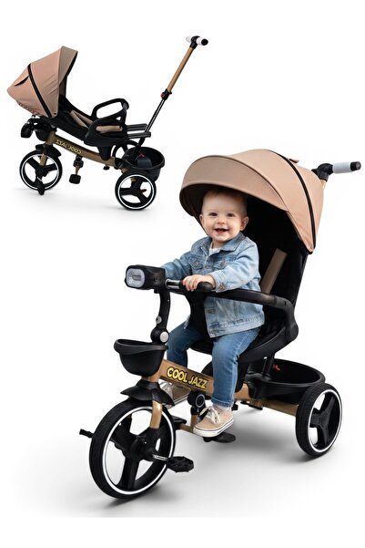Cool Jazz Multifunctional Tricycle for Children, 360° Rotating Seat, Sleeping...