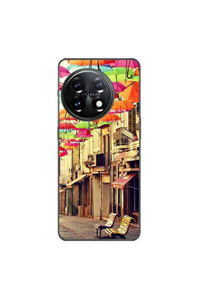 OEM Θήκη συμβατή με OnePlus 11 από σιλικόνη gel TPU με σχέδιο πολύχρωμων ομπρ...