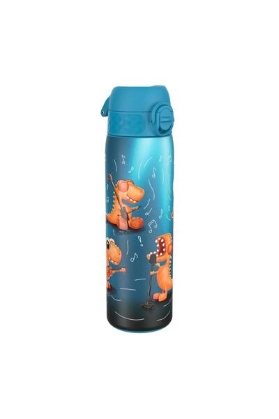 Ion8 Dino Band Slim Kids Water Bottle, Stainless Steel, 600ml