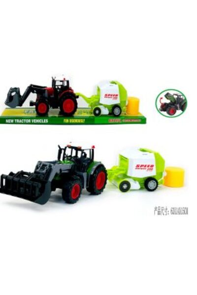 PlayFun Tractor cu presă de balotat 63x15cm, 6511110045538